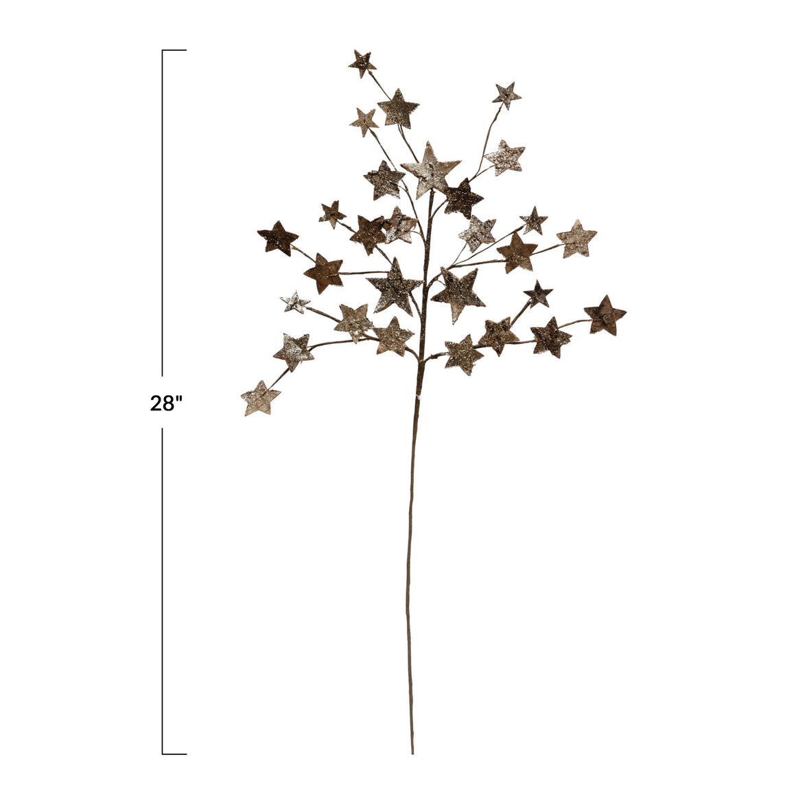 Birch Bark Star Pick with Glitter