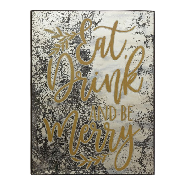 Eat Drink and Be Merry Glass Painting