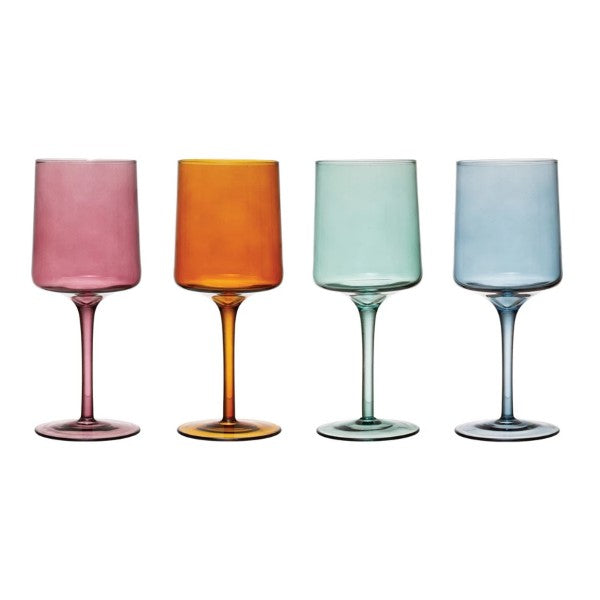 Colored Stemmed Wine Glass