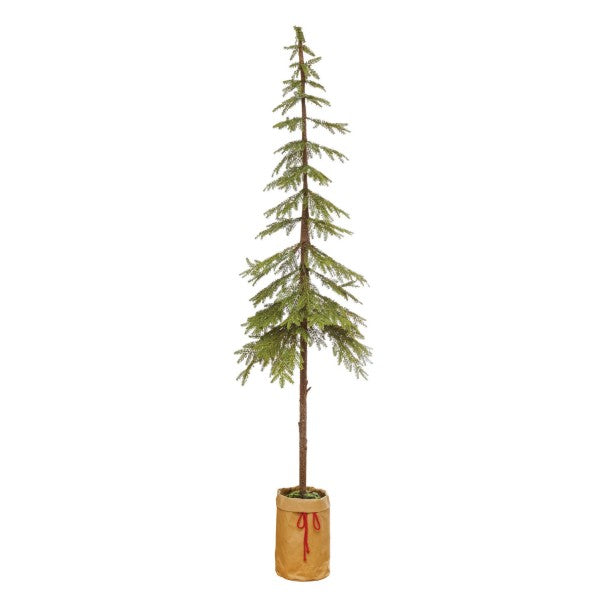 Artificial Mini Pine Tree With Burlap Root Ball Holiday Tabletop Decor