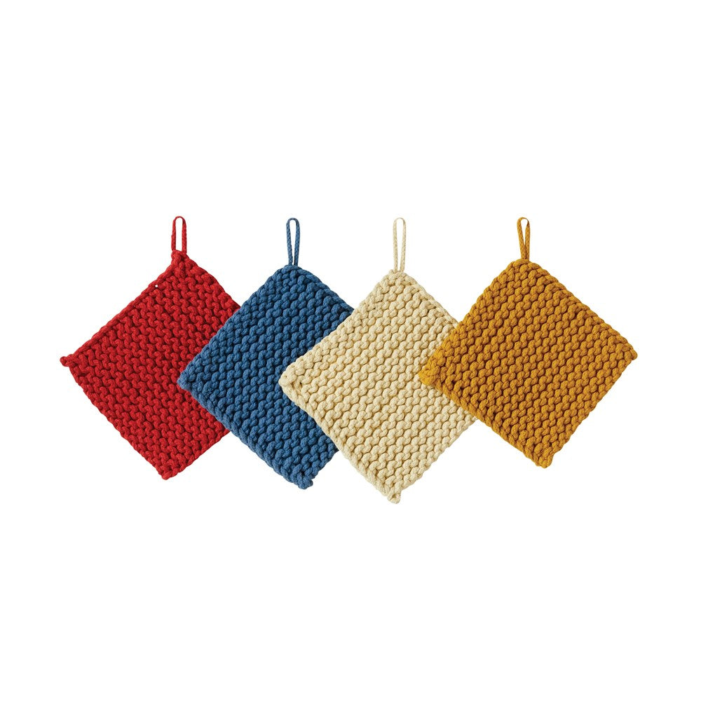 Cotton Crocheted Pot Holder, Set of 3 – Domaci