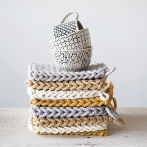 Hand-Stamped Stoneware Bowls