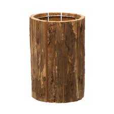 Basswood Bark Planter with Plastic Lining