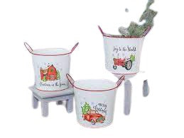 Farmhouse Christmas Bucket