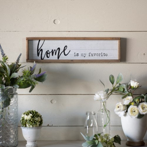 Wood Framed Home Sign