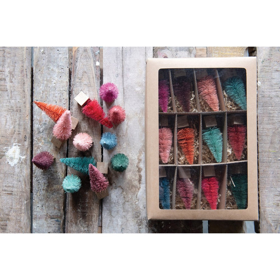 Boho Bottle Brush Tree Set