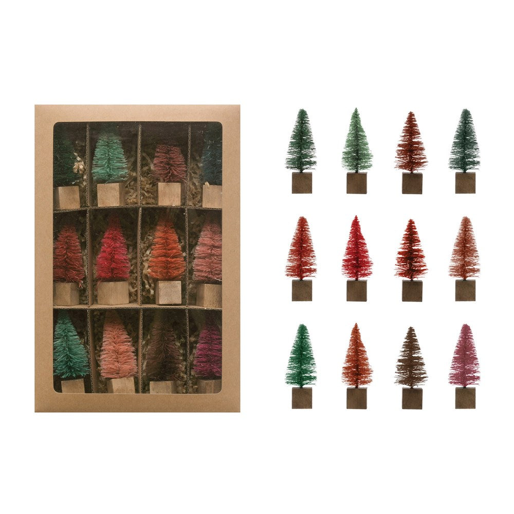 Boho Bottle Brush Tree Set