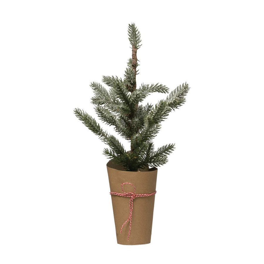 Faux Fir Tree in Paper Pot